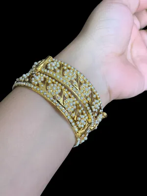 B25  SARAH JADAU BANGLES - Pearls ( READY TO SHIP )