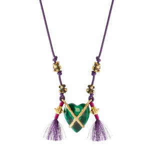 Broom Necklace - Malachite