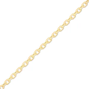 0.9mm Fine Diamond Cut Cable 14K Solid Gold Permanent Jewelry Chain - By the Inch / PMJ0002