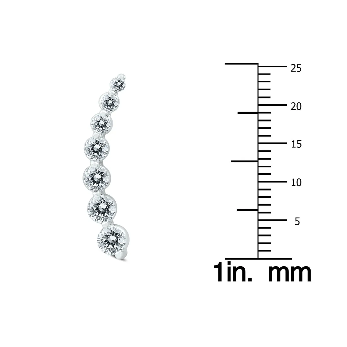 1 1/4 Carat Tw Diamond Climber Earrings Set In 14K