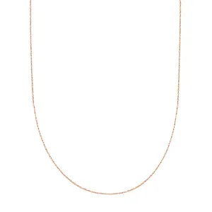 10k Rose Gold Rope Chain Necklace, 0.5mm