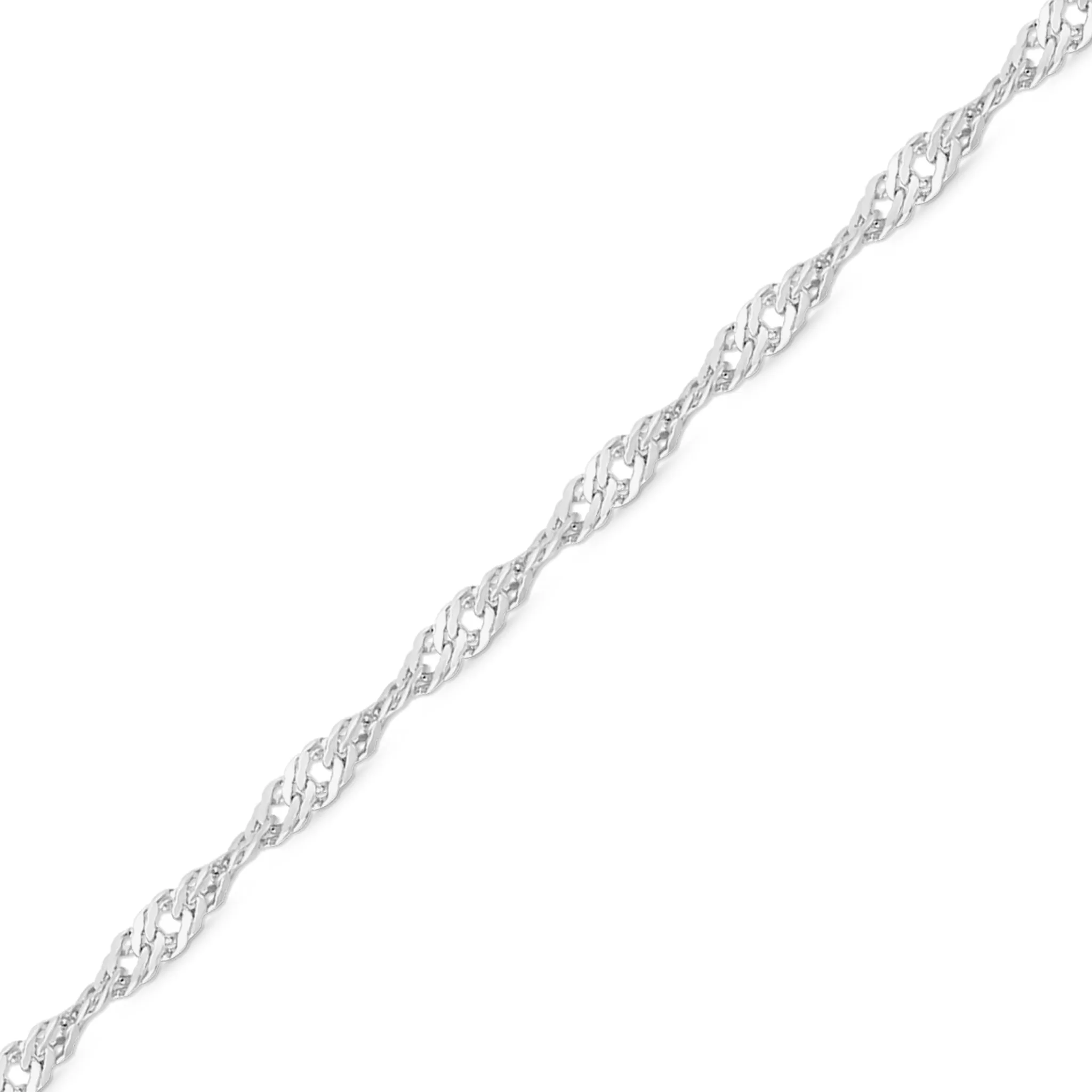 1.2 mm Singapore .925 Sterling Silver Permanent Jewelry Chain - By the Foot / PMJ0007