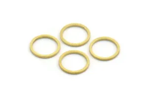 12mm Circle Connectors - 100 Raw Brass Circle Connectors (12x1x0.80mm) A6166