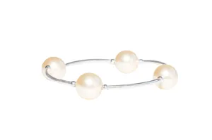 12mm Light Gold Pearl Blessing Bracelet