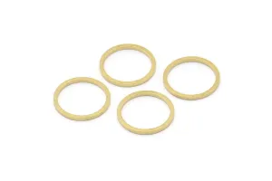 13mm Circle Connectors - 50 Raw Brass Circle Connectors (13x1x1mm) Bs 1100