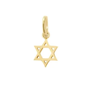 18K Gold Star of David Charm