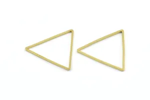 24mm Triangle Charm, 50 Raw Brass Triangles (24x24x24mm) Bs-1125