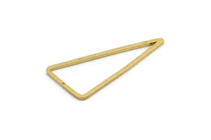 30mm Brass Triangles - 24 Raw Brass Half Triangles (30x33x15x1mm) Bs 1146