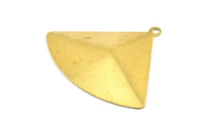 5 Raw Brass Triangle Charms (29x35mm) Bs 1347