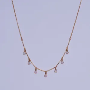 7 Station Opalescent Pendant Necklace