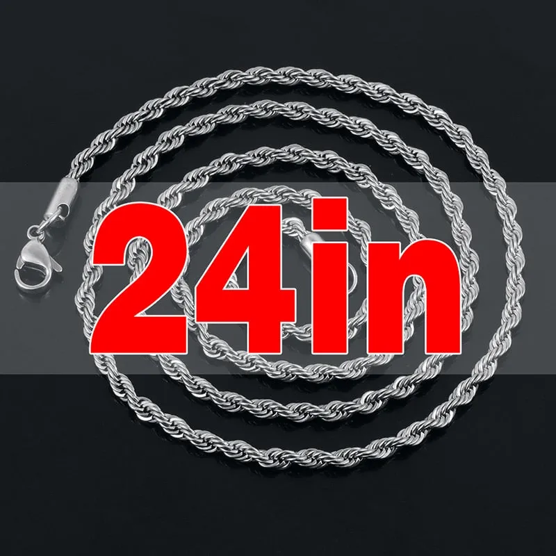 All Exclusive Bling Rope Chain, Cuban Chain, Franco Chain, Tennis Chain- Best Gift For Hip-Hop Lover