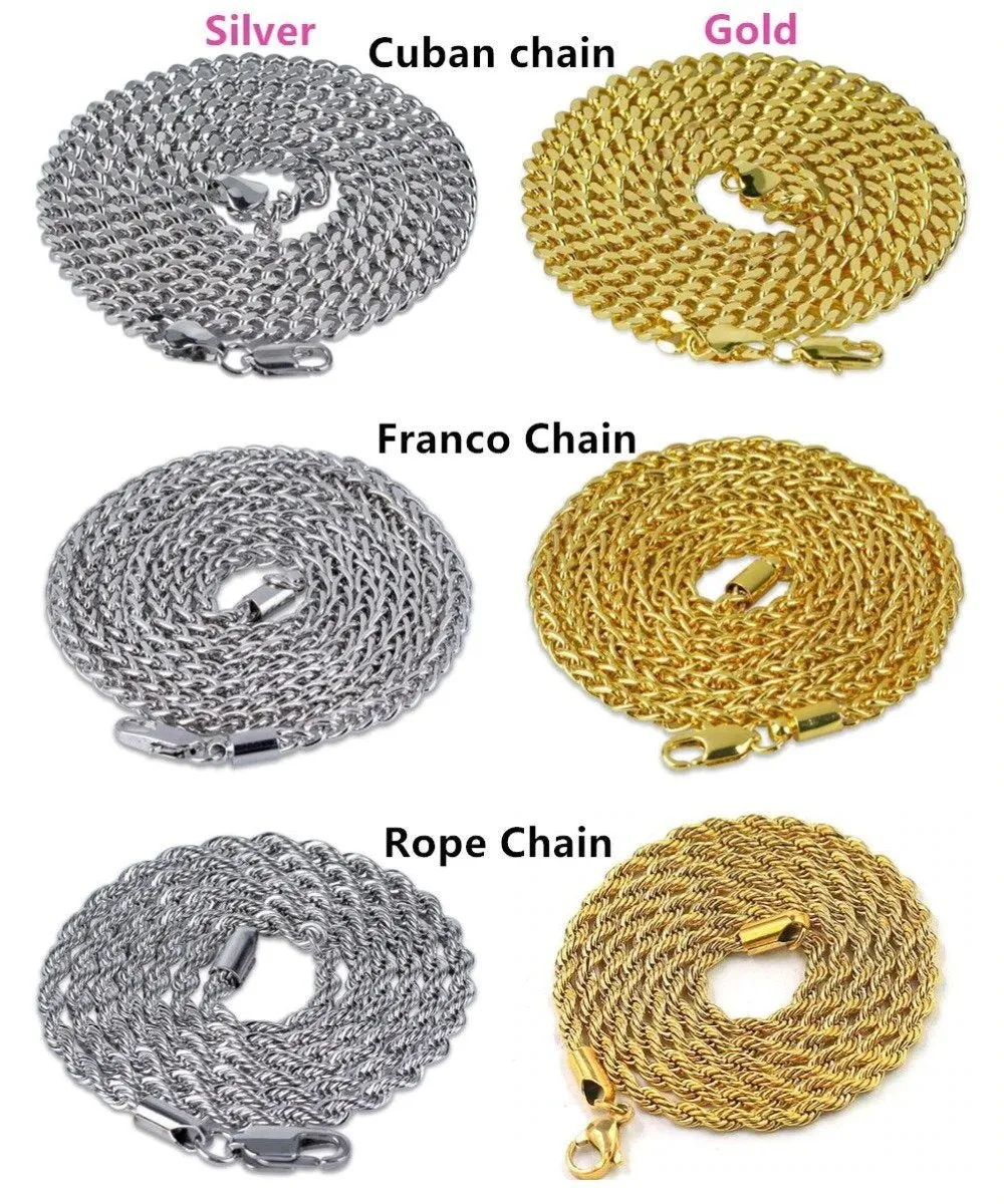 All Exclusive Bling Rope Chain, Cuban Chain, Franco Chain, Tennis Chain- Best Gift For Hip-Hop Lover