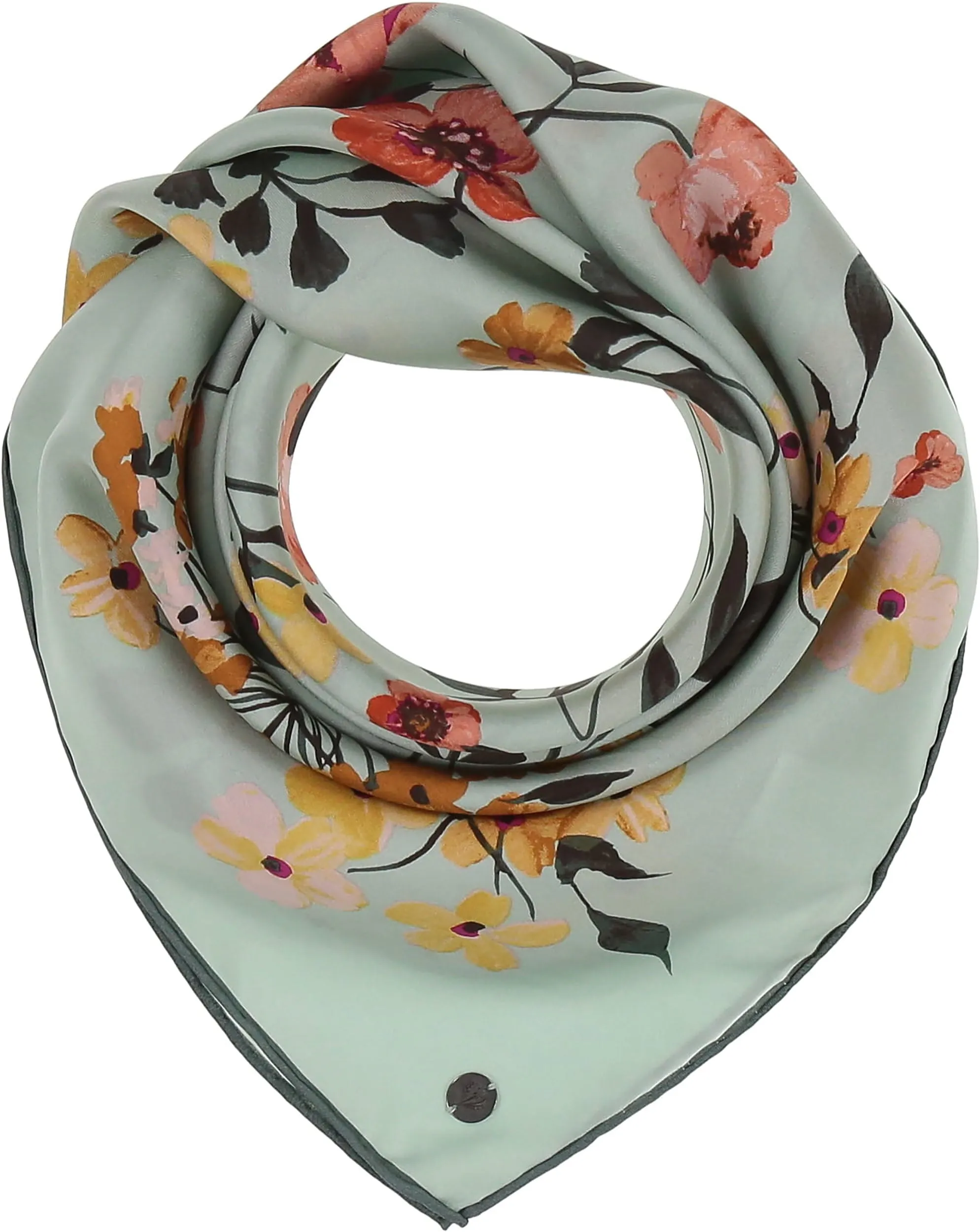 Artsy Floral Oversized Silk Square