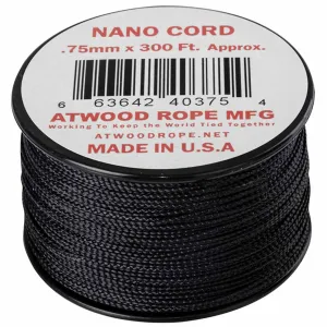 Atwood Rope Nano Cord 300ft Black