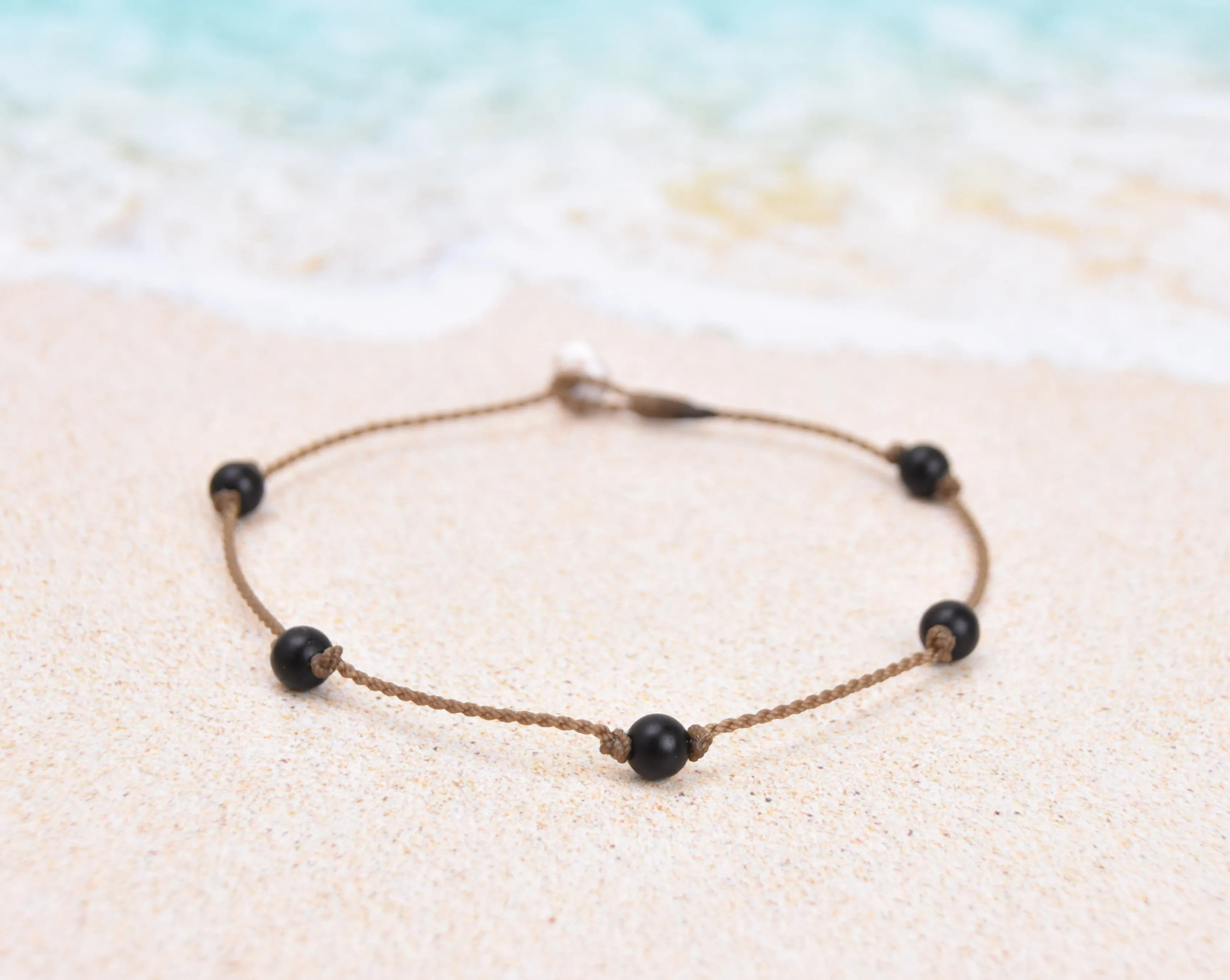 Black Stones Princess Anklets