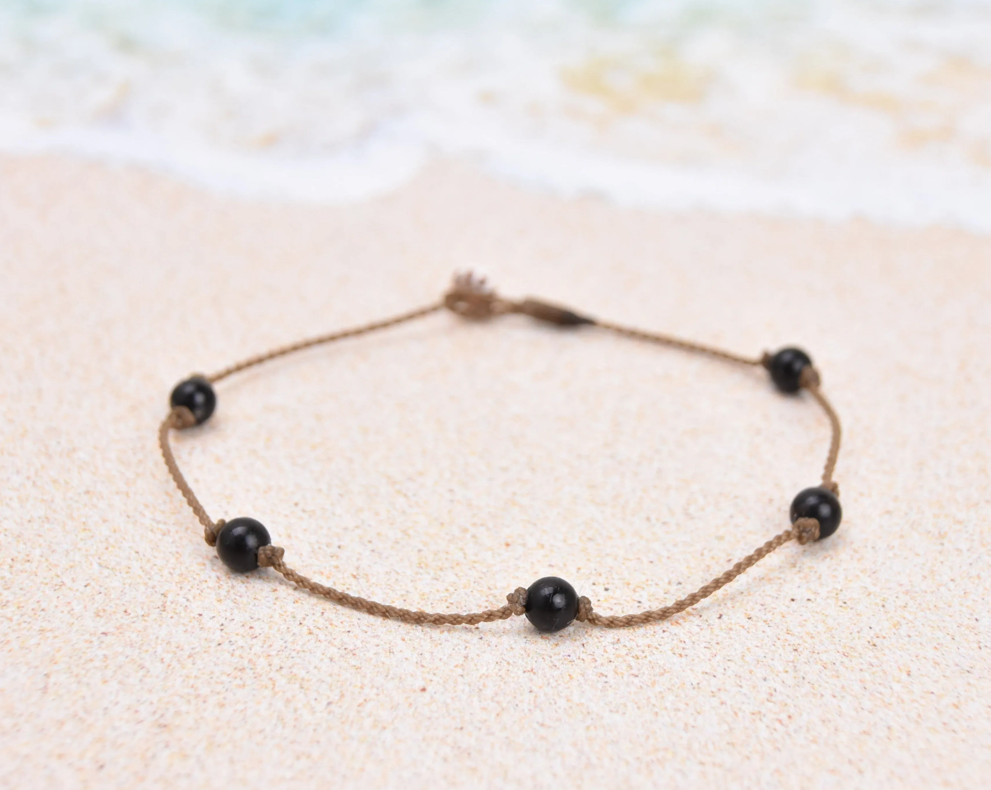 Black Stones Princess Anklets