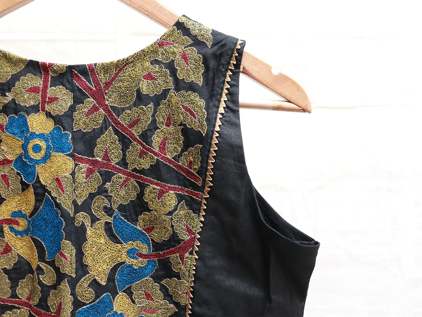 Black Tussar Embroidery blouse