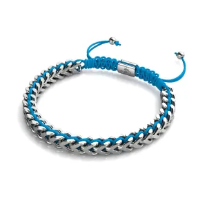 Blue x Silver | Gaia Wheat Chain Bracelet