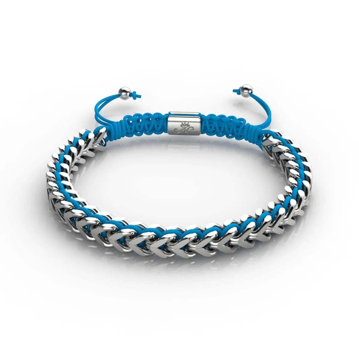 Blue x Silver | Gaia Wheat Chain Bracelet