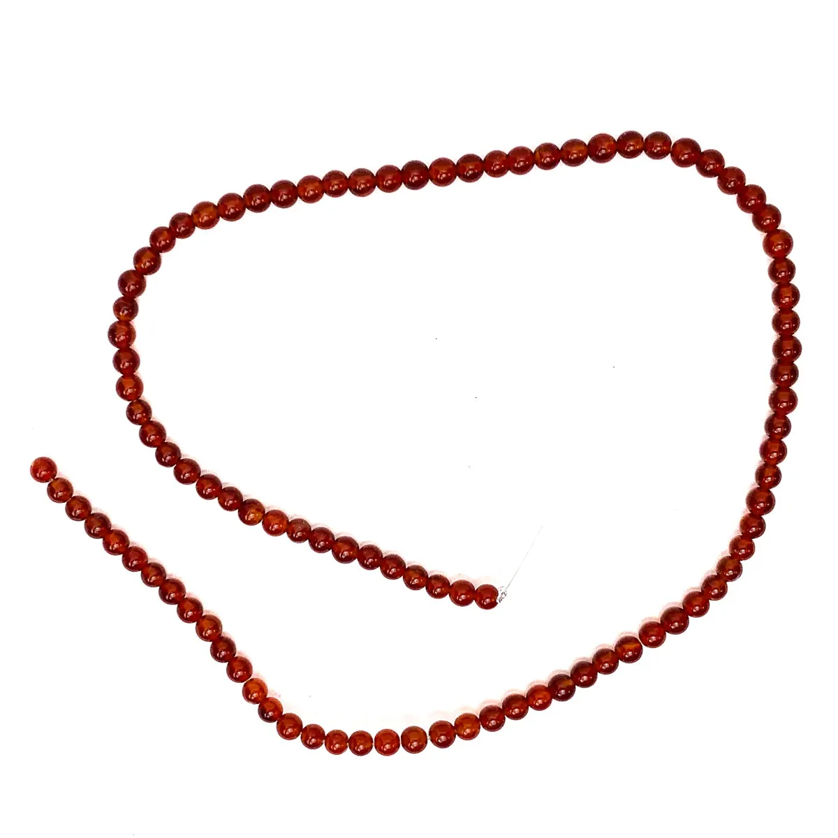 Carnelian (Dark) 4mm Smooth Rounds Bead Strand