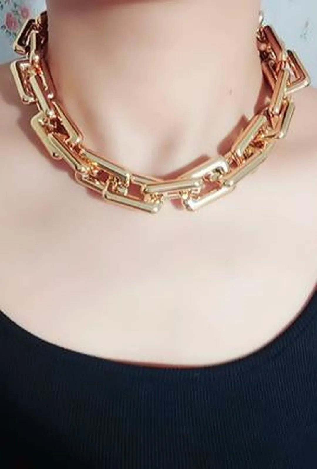 CECE - SQUARE LINK NECKLESS