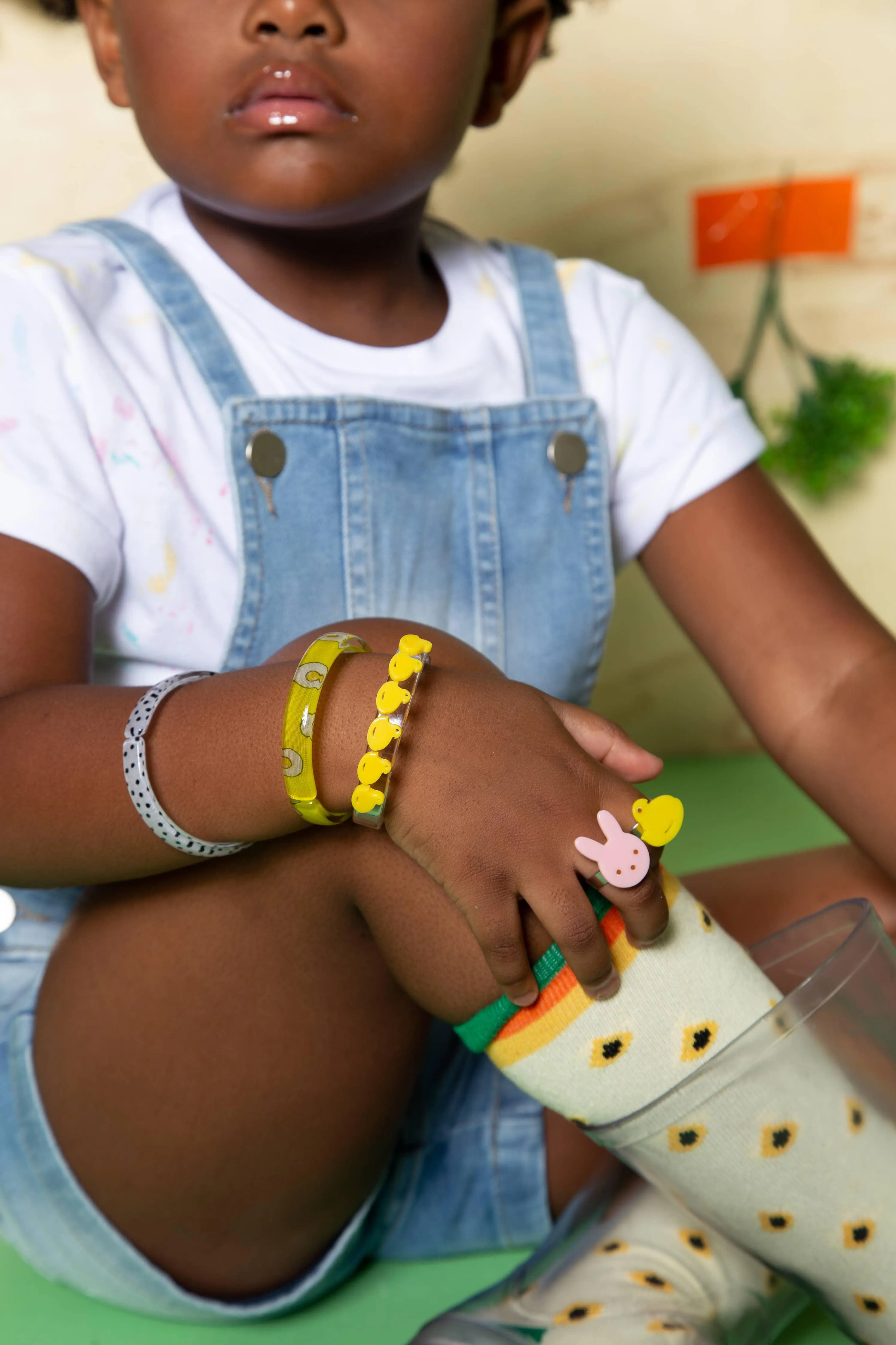 Chicks Yellow & Pink Bangles Set