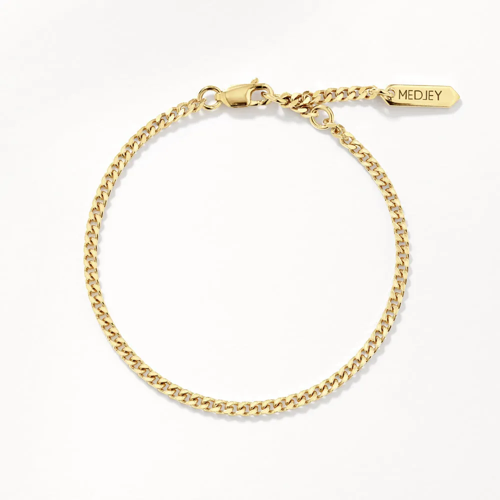 Classic Curb Chain Bracelet in Gold