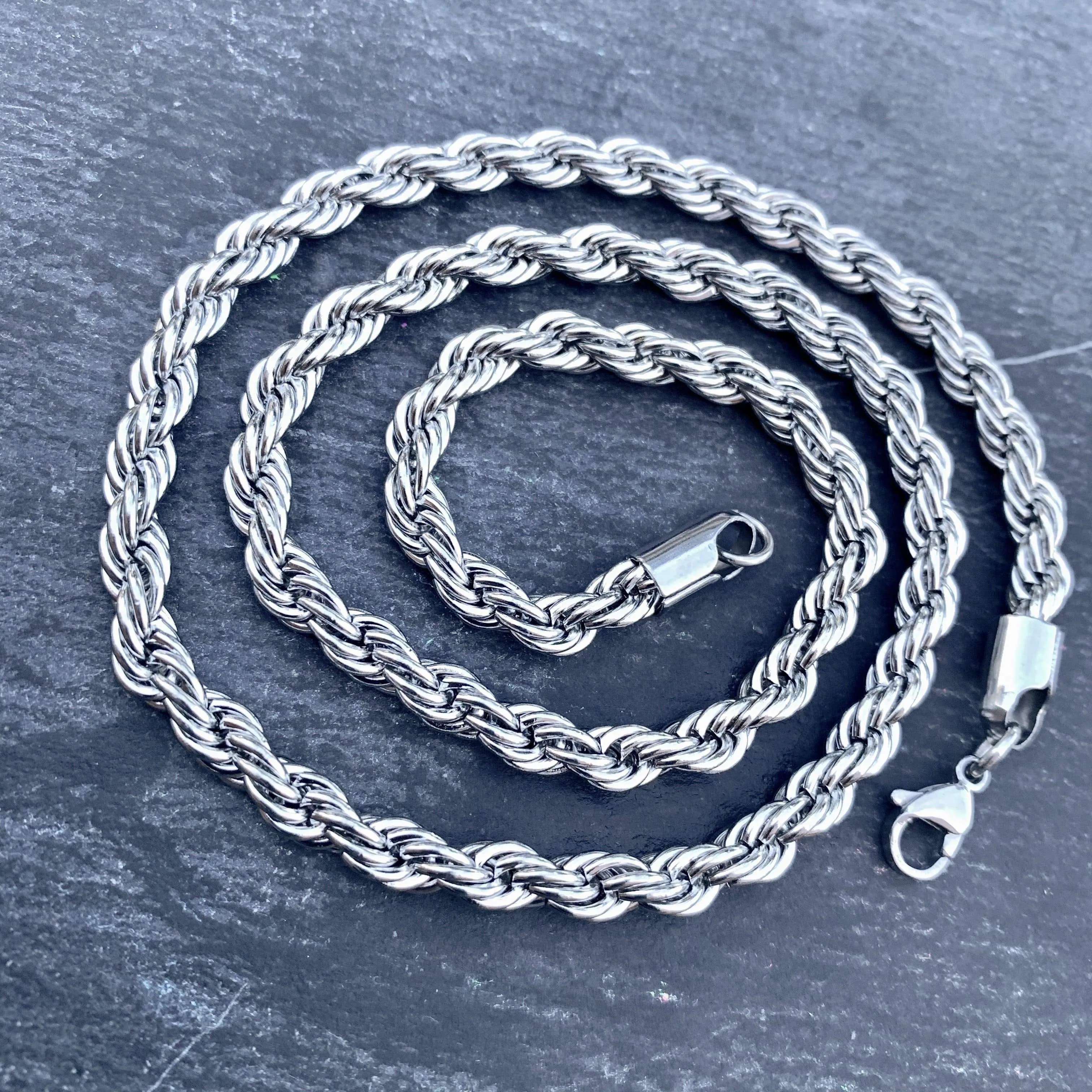 Classic Rope Chain - 2mm, 4mm, 6mm - 16-30 inch length!