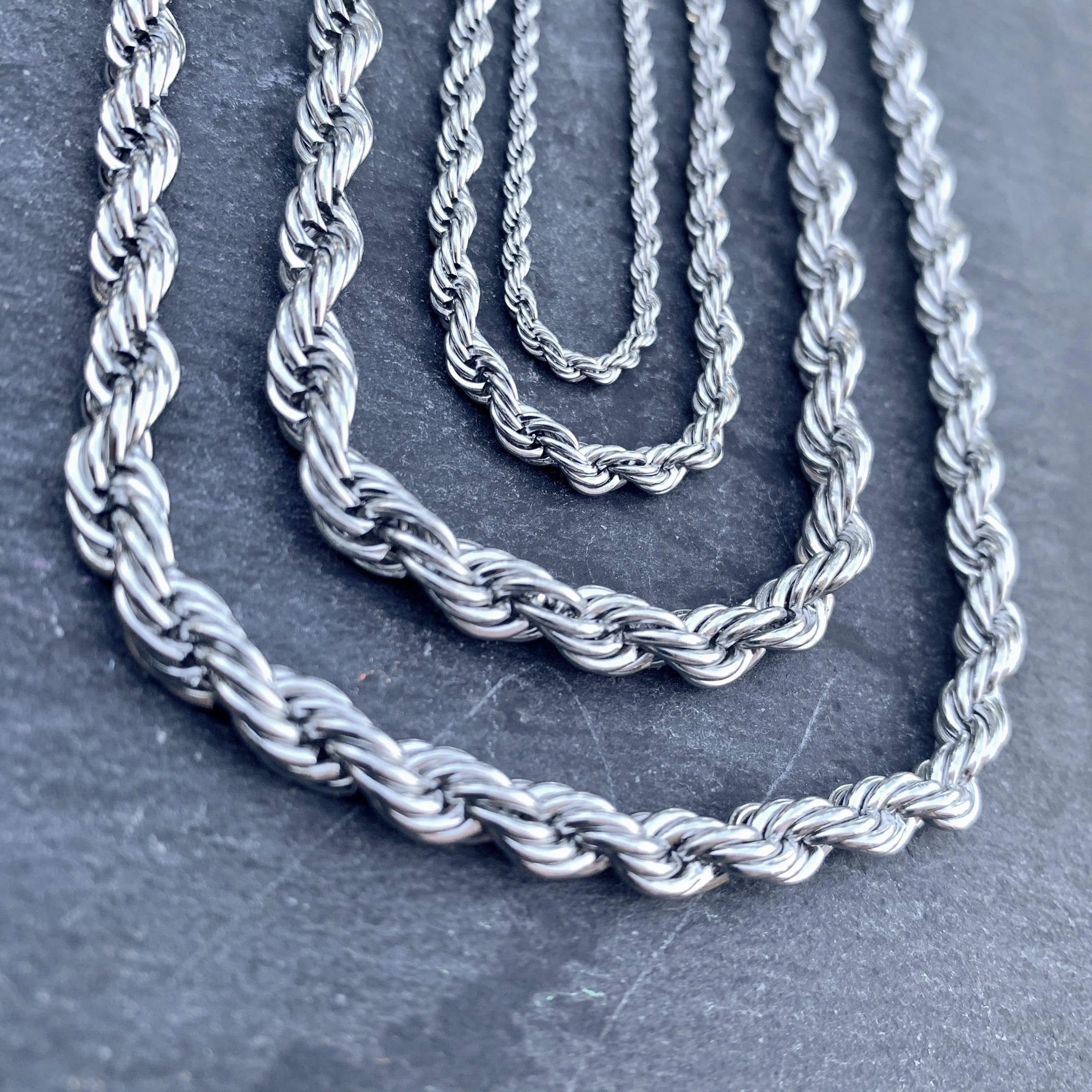 Classic Rope Chain - 2mm, 4mm, 6mm - 16-30 inch length!