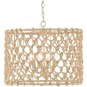 Coastal Rope Drum Chandelier