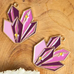 Crystal Enamel Charms | Size : 20mm | 6pcs