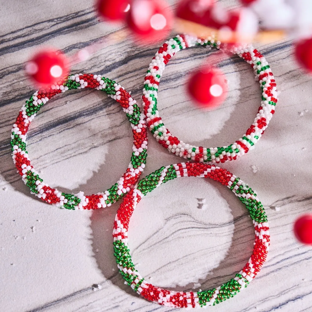 Deck The Halls | Himalayan Glass Bead Bracelet