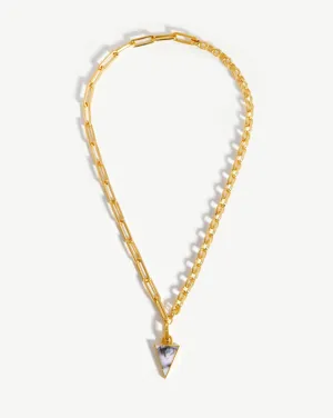 Deconstructed Axiom Triangle Chain Necklace | 18ct Gold Plated/Dendritic