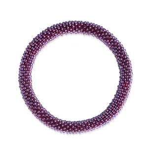 Deep Magenta | Himalayan Glass Bead Bracelet