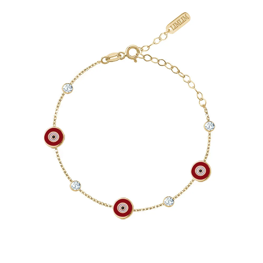 ENAMEL HAND PAINTED EVIL EYE ANKLET