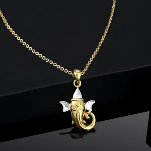 Estele - Gold & Silver Plated Lord Ganesha Pendant for Women / Girls