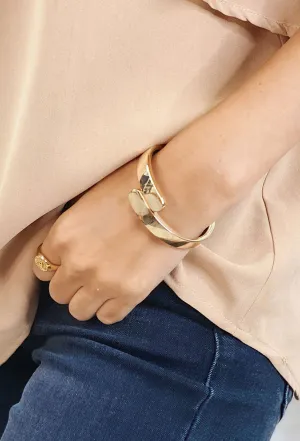 Gold Ridge Cuff Bracelet