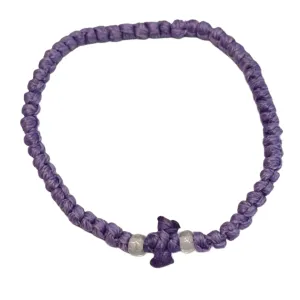 Greek Komboskini Cross Prayer Rope Bracelet PURPLE