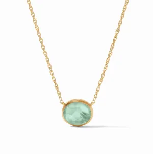 Julie Vos Nassau Solitaire Necklace, Aquamarine Blue