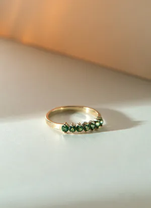 Jumi chrome diopside ring 14k gold