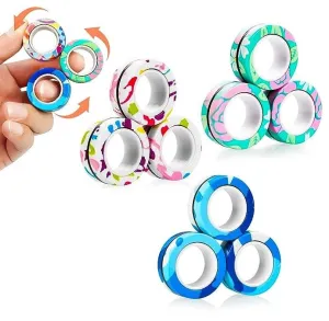 Magnetic Finger Rings Pattern Designs 3Pce