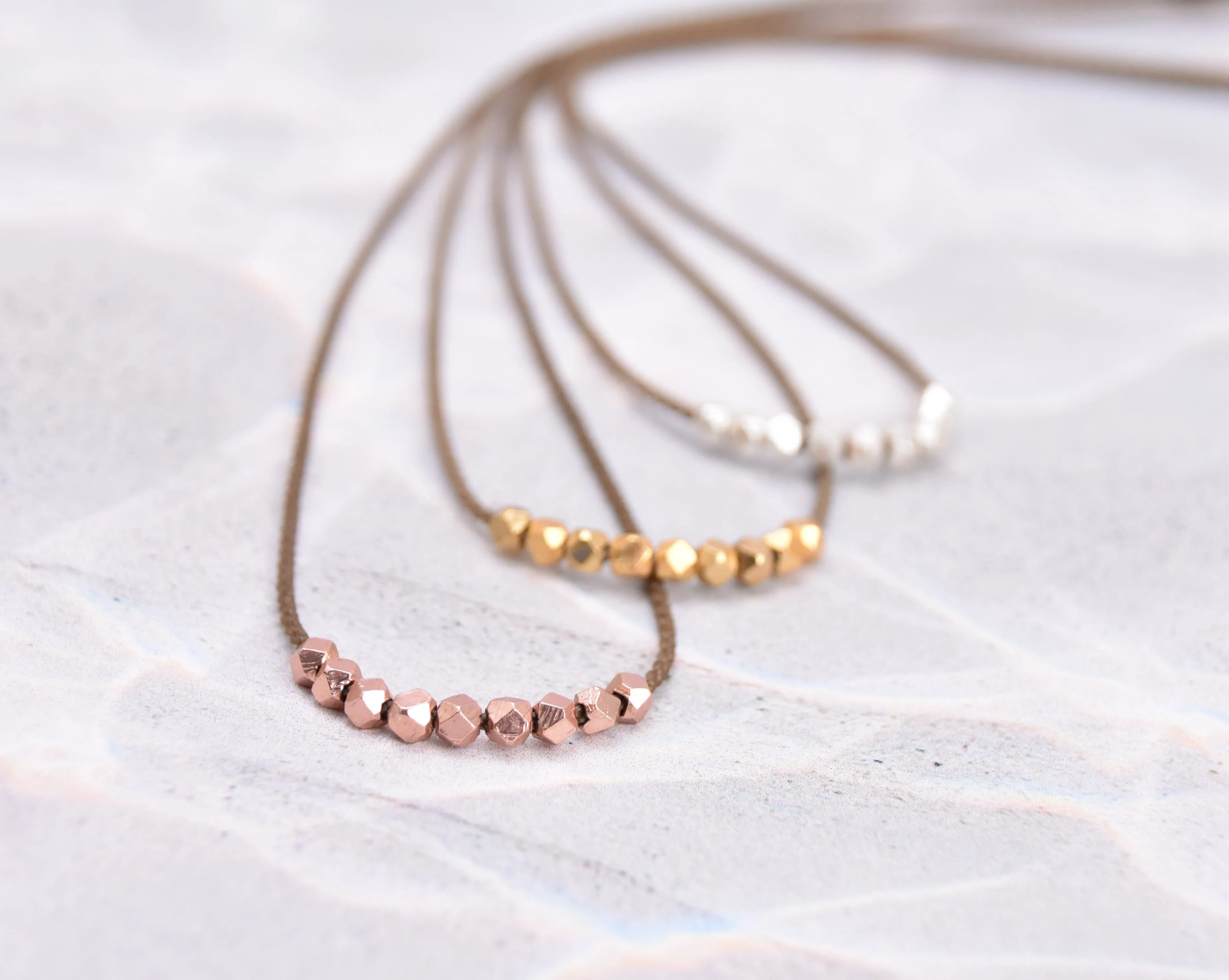 Minimalist Metal  Necklace - Rose Gold, Gold or Silver