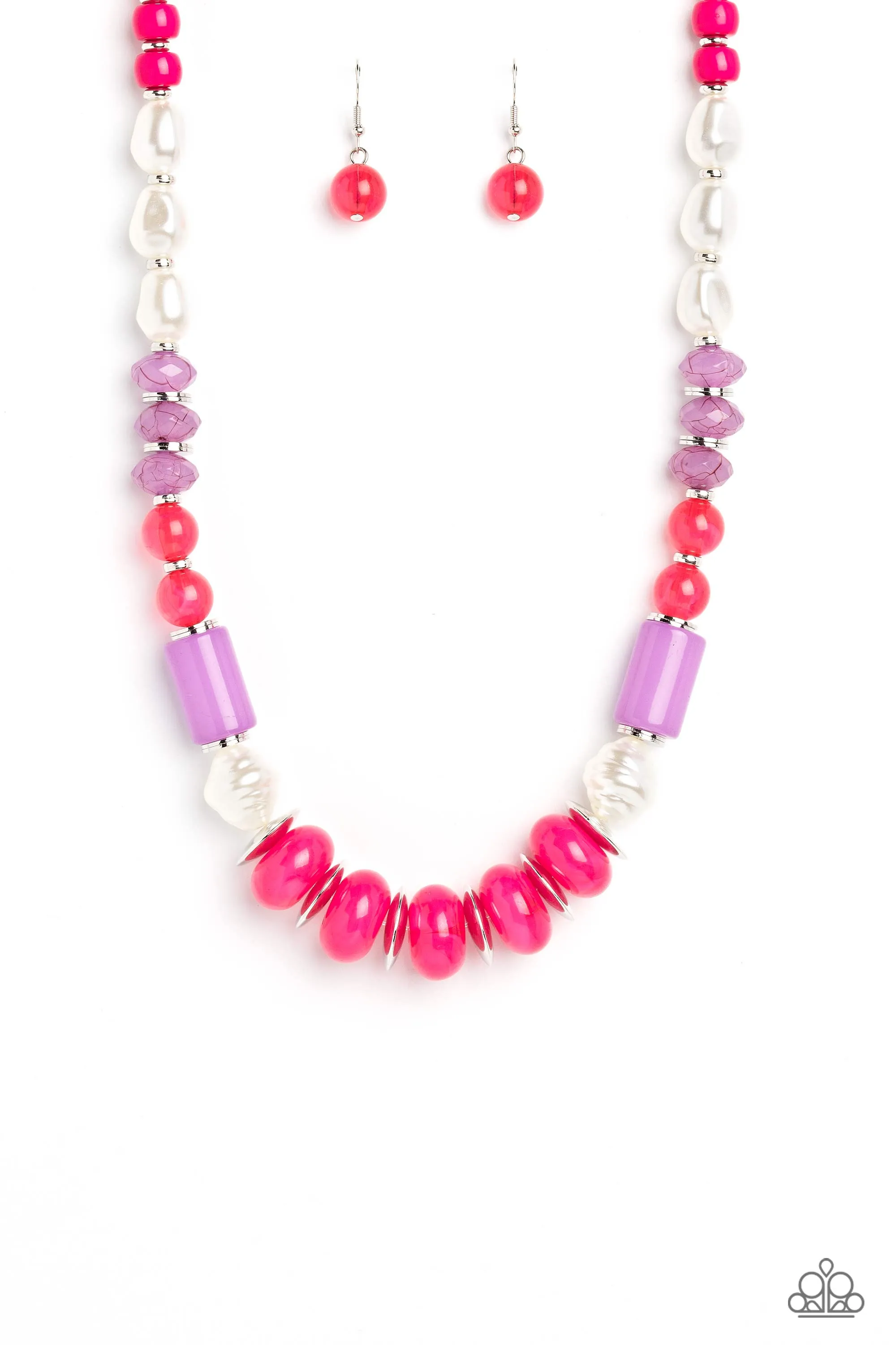 Paparazzi A SHEEN Slate - Pink Necklace