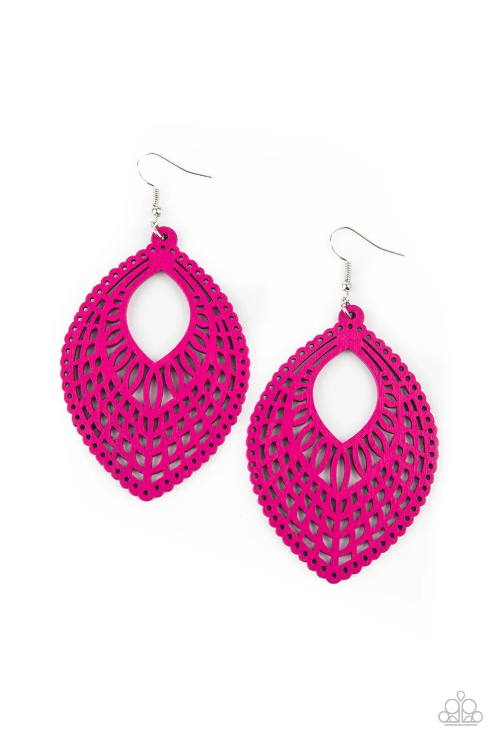 Paparazzi Accessories - One Beach At A Time - Pink Earrings