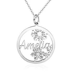 Personalized Name Snowflake Necklaces Pendants