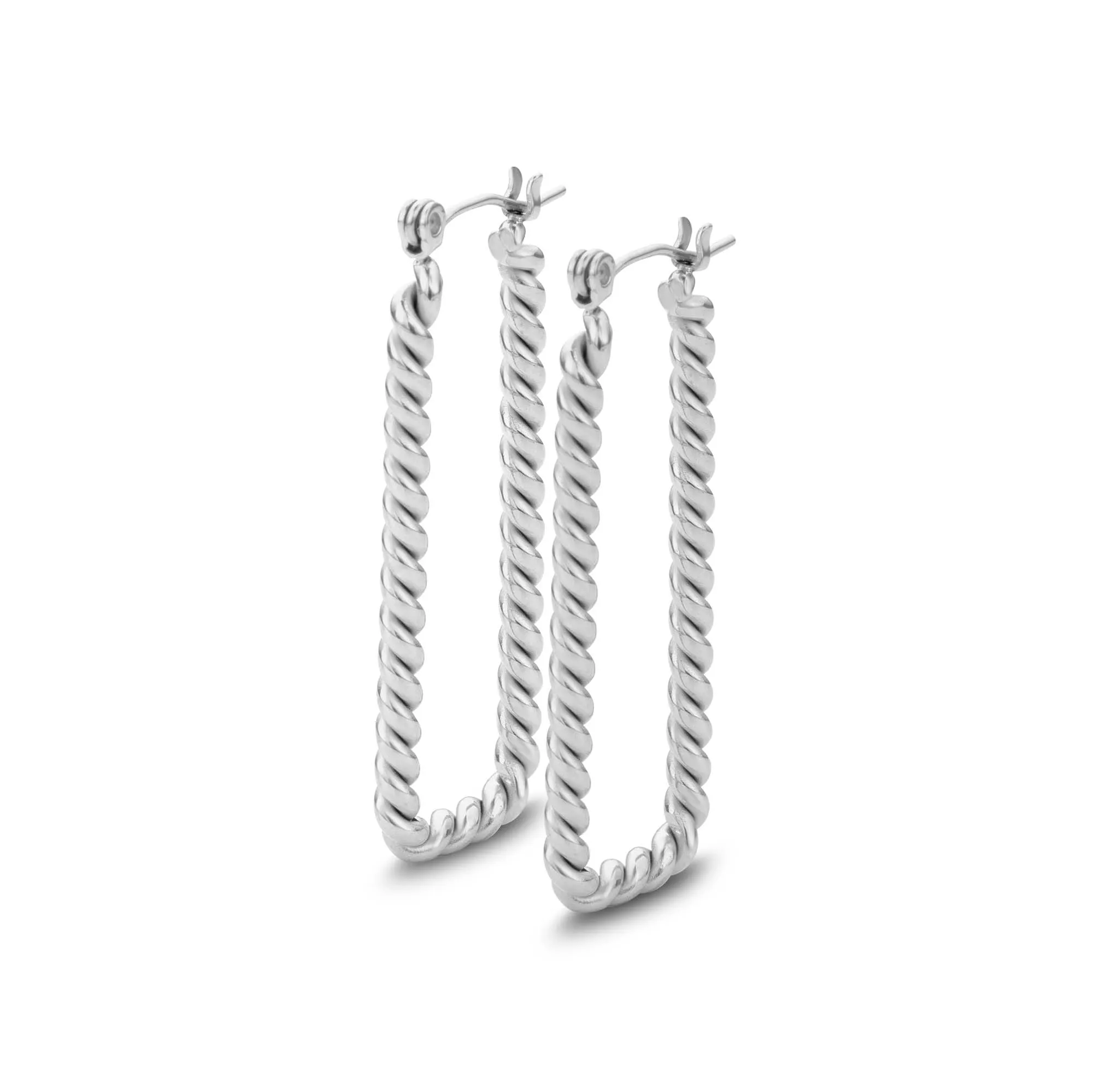 Rope earring silver