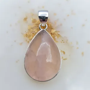 Rose Quartz teardrop Stone pendant