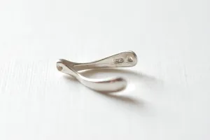 Sterling Silver Wishbone Charm Connector Charm- 925 Silver Pendant,Sterling Silver Wishbone Connector Link Spacer, 2 holes wishbone, 13