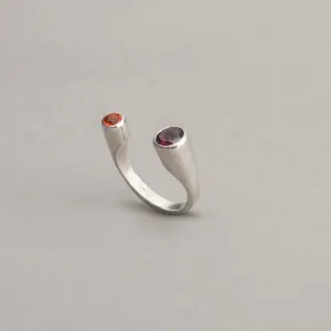 TWO FINGER GEMSTONE RING