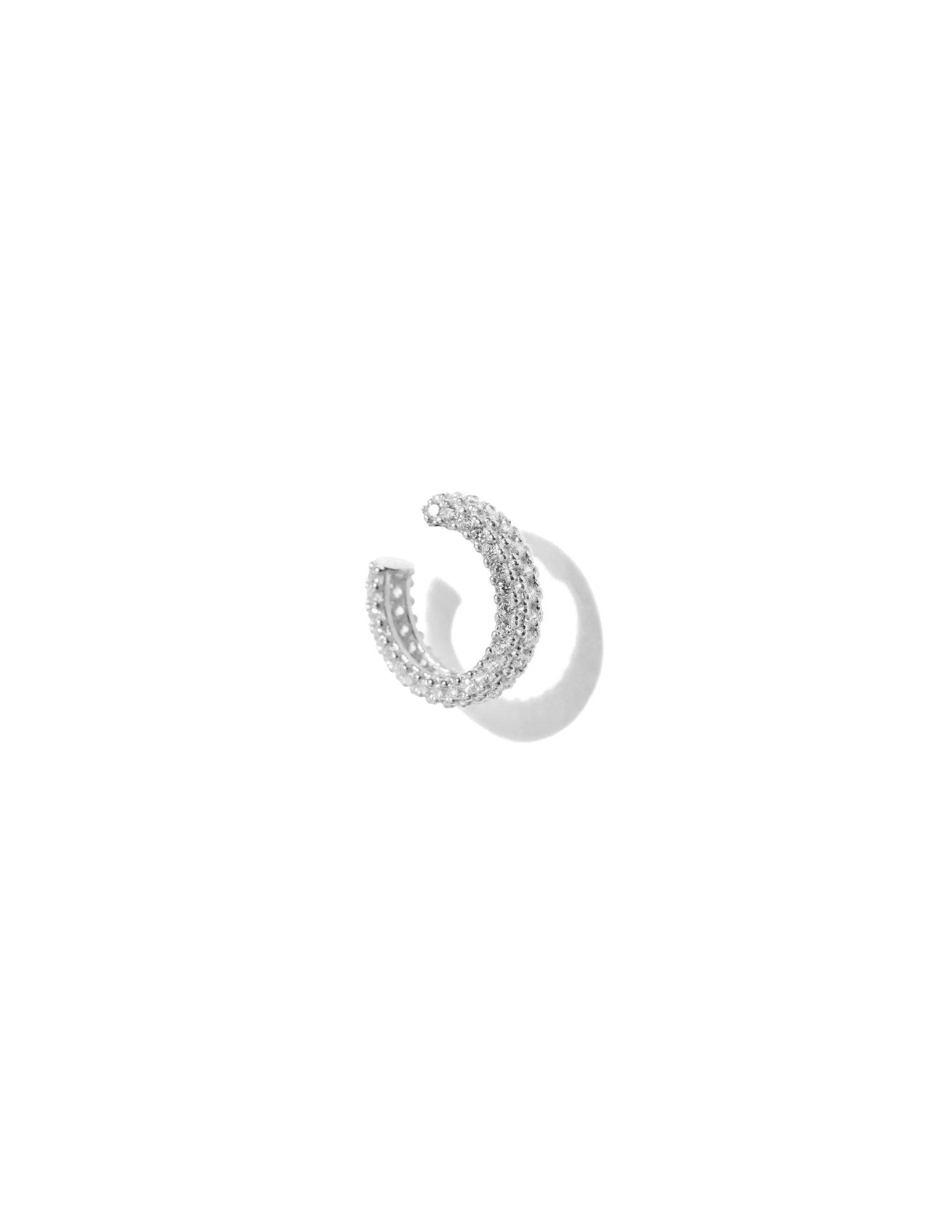 Viv Crystal Pavé Cuff Earring <br> Silver